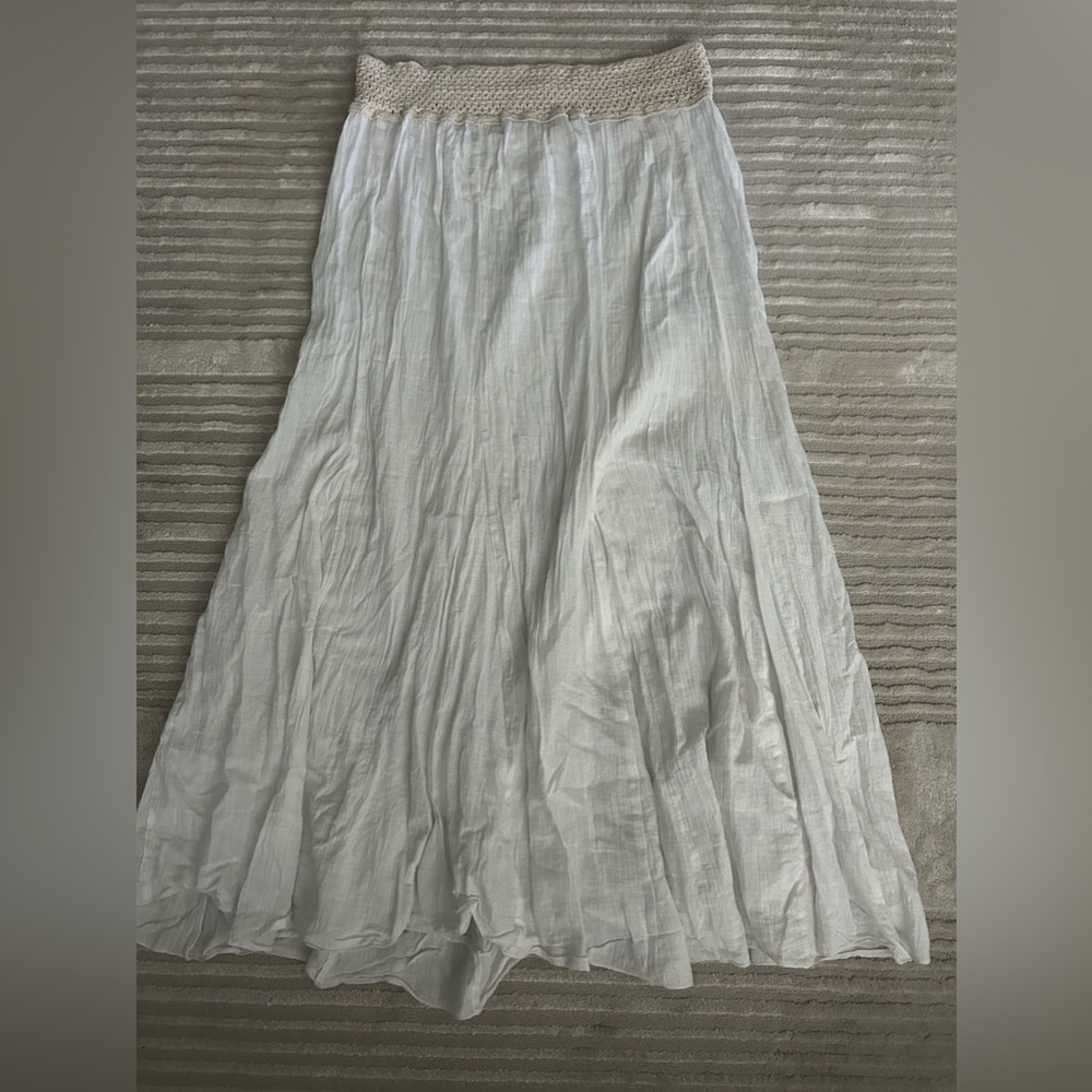 Y2K WHITE MAXI SKIRT